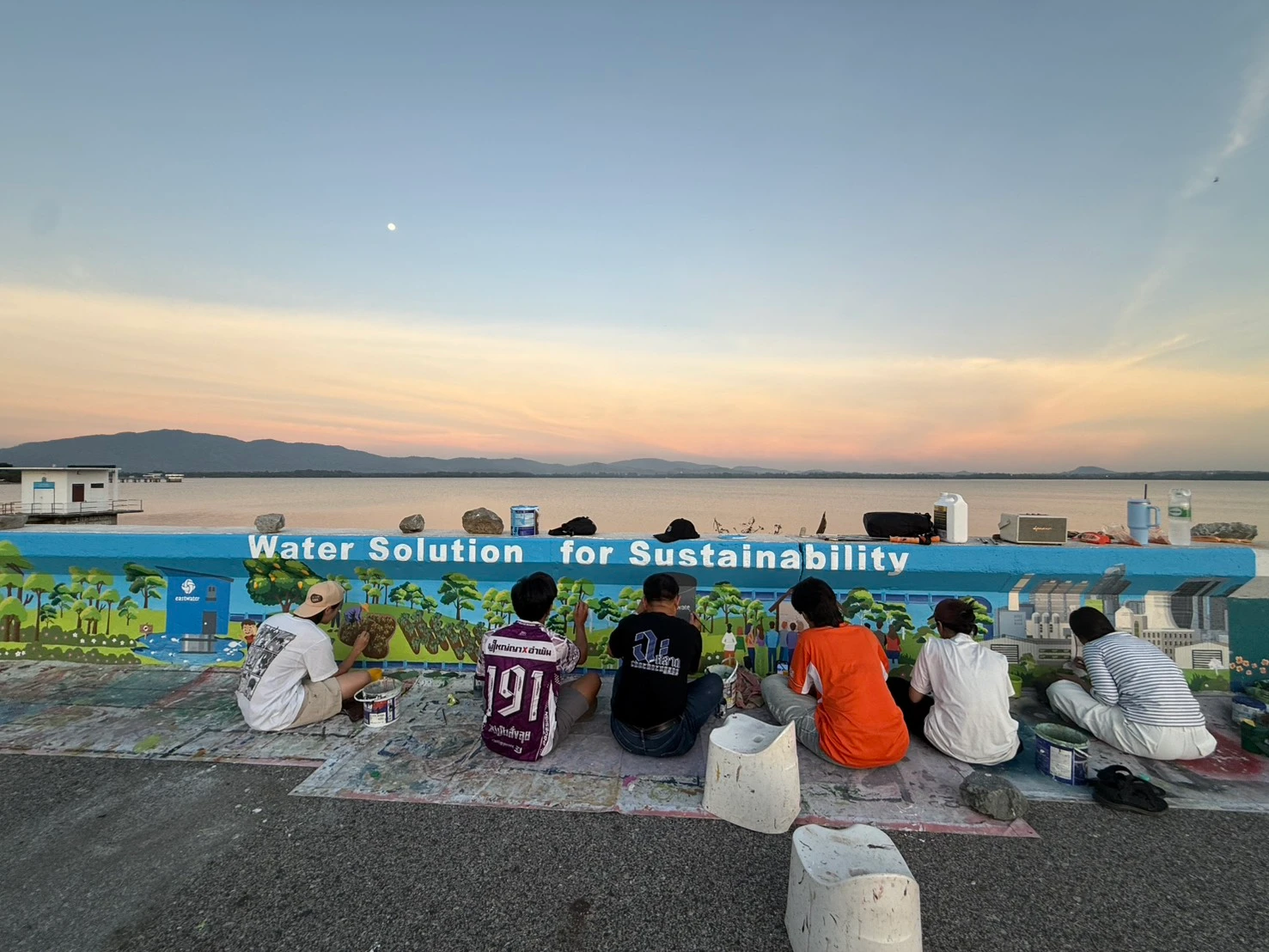 Bang Phra Reservoir wall painting by PhanatchaNuch 16