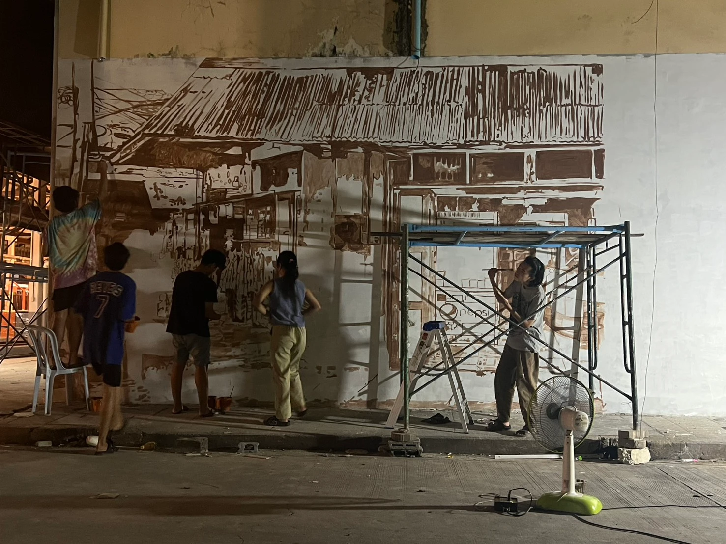 Thakhai Market  wall painting by PhanatchaNuch 4