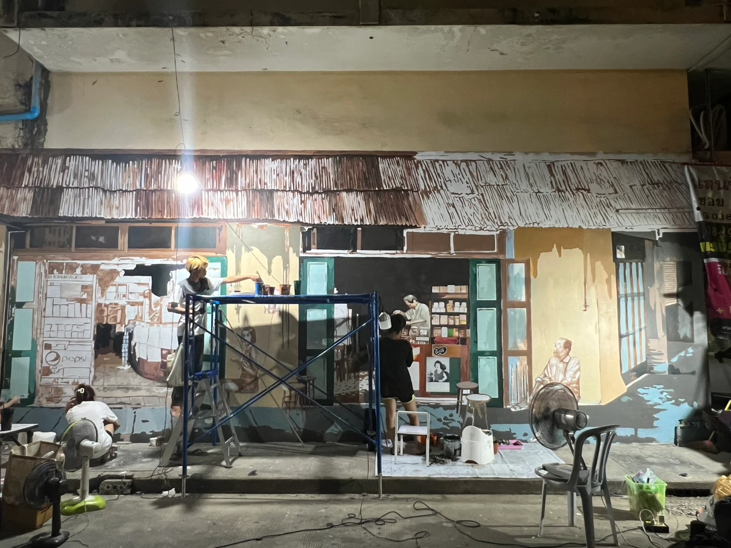 Thakhai Market  wall painting by PhanatchaNuch 6